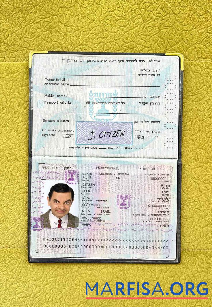 Realistic Israel pass (1992 2013) photo look template